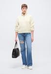 Джемпер ONLY Tall ONLNEW DALLAS HIGHNECK ZIP, Birch/Off-White - фото 2