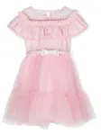 Платье с оборками Monnalisa, розовый - фото