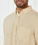 Льняная рубашка ermann Straight fit Hugo, желтый - фото 4