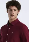 Оксфордская эластичная рубашка Original Penguin, Cabernet - фото 4