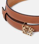 Кожаный ремень Anagram Loewe, Tan / Gold - фото 3