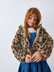 Детская бомбер из искусственного меха с леопардовым принтом John Lewis, Multi - фото 5
