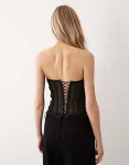 Черный сетчатый корсет без бретелек Oh Polly - фото 4