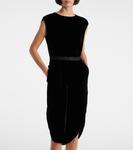 Бархатное платье миди Velvet, черный - фото 6