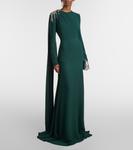 Украшенное платье Erdem, Pine Green - фото 2