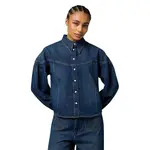 Рубашка с длинным рукавом Wrangler Pintuck Regular Fit, синий - фото