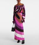 Топ с принтом Iride Pucci, Fuxia/Marrone - фото 2