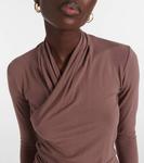 Облегающий топ с запахом Vince, Smoku Berry - фото 4