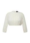 Блуза Ulla Popken STRETCH 3/4 SLEEVE, Snow White/White - фото 6