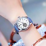 KANGOL Часы Automatic Mechanical Movement Genuine Leather Strap Watch Women's Watch Black Dial -K115 - фото 6