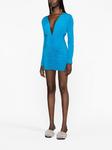 Alex Perry платье мини со сборками, синий - фото 2