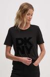 Хлопковая футболка Dkny, черный - фото 4