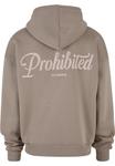 Толстовка с капюшоном на молнии Prohibited 10119, серо-коричневый - фото 2