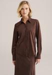 Блуза WE Fashion Button-down blouse, Dark Brown - фото