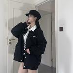 Бейсбольная куртка унисекс ALORGEEK, темно-серый (на флисовой подкладке) - фото 7