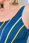 Купальник SPORTY STRIPED CUPLESS Ulla Popken, синий - фото 5