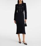 Платье миди из букле Self-Portrait, Navy - фото 2