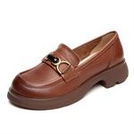 Женские лоферы YEDANI черно-коричневые - фото 7