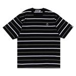 Футболка BAPE Ape Head One Point Stripe Tee, Black - фото
