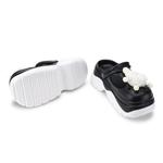 Кломпы женские XMISTUO, 2535-8 Черные, с черно-белым помпоном - фото 5