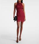 Сетчатое мини-платье Toni с воротником халтер SIR, Berry - фото 2