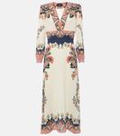 Платье макси с узором пейсли Etro, белый - фото