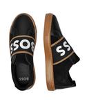 Кроссовки кожаные Boss Kidswear, черный - фото 4