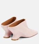 Перчатки 75 leather wedges Dries Van Noten, Blush - фото 2
