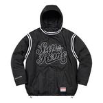 Куртка x mitchell & ness quilted sports jacket 'black white' Supreme, черный - фото