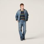 Джинсовая куртка-бомбер MIU MIU, темно-синий - фото 2