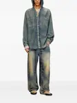 Джинсовая рубашка с капюшоном DIESEL, синий - фото 2