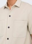 Рубашка ONLY & SONS, бежевый - фото 4