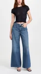 FRAME Women's Easy Wide Flare Jeans - фото 5