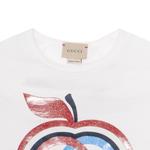 Футболка детская Gucci с принтом, белый / красный / синий - фото 4