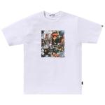 Футболка BAPE Flyer Pattern Print Tee, White - фото
