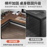 Угловой компьютерный стол Naijia 160x100 см, американский орех + черная рама, левый угол - фото 5