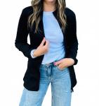 Куртка Julien с длинным силуэтом на молнии, черная 7Diamonds - фото