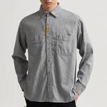 Рубашка унисекс серая CAT, серый - фото 6