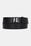 Кожаный ремень Karl Lagerfeld, черный - фото