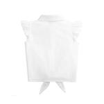 Детская блузка с летящими рукавами и завязками Elitechoice, White - фото 2