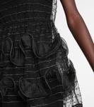 Мини-платье из тюля point d'esprit REDValentino, Nero - фото 5