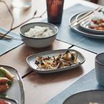 Тарелка, серая, 20х13 см Gladelig IKEA - фото 2