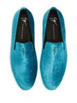 Giuseppe Zanotti бархатные лоферы, синий - фото 4