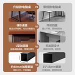 Компьютерный стол Naijia 100x60 см для двоих, игровой, офисный, письменный, в комплекте со стулом, цвет Sesame Black - фото 4