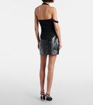 Оголённый хлопковый топ с рубчиком 90-х Courrèges, черный - фото 3