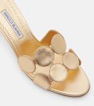 Haribalmu 50 кожаные мюли Manolo Blahnik, 7103 Gold - фото 5