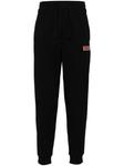 HUGO хлопковые спортивные брюки с логотипом, черный - фото