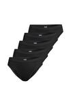 Трусы миди, набор из 5 шт в тонкую рубчик -con-ta-, черный - фото