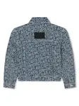 Джинсовая куртка с жаккардовой монограммой Marc Jacobs Kids, синий - фото 2