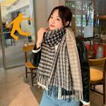 Шарф вязаный унисекс ALIEN BANG, изысканный орхидейный, подарочный набор - фото 2